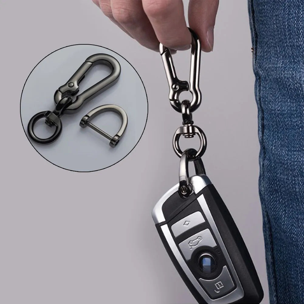 Zinc Alloy Keychain with Horseshoe Buckle