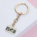 Vintage Rangefinder Camera Enamel Keychain