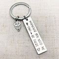 Owl Keychain BFF Keychain Friendship Keychain Whenever You Need Me Owl Be There Sympathy Gift Stay Strong Gift