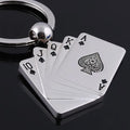 Playing Cards Poker Charm Keychain