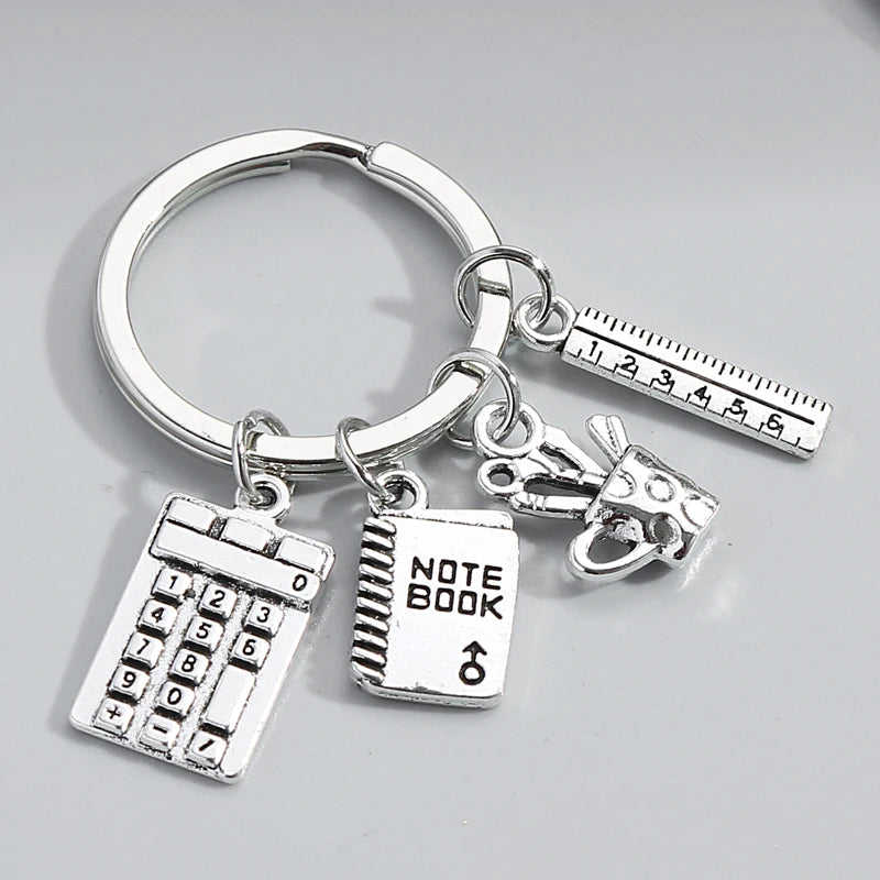 School and Study Charm Keychain