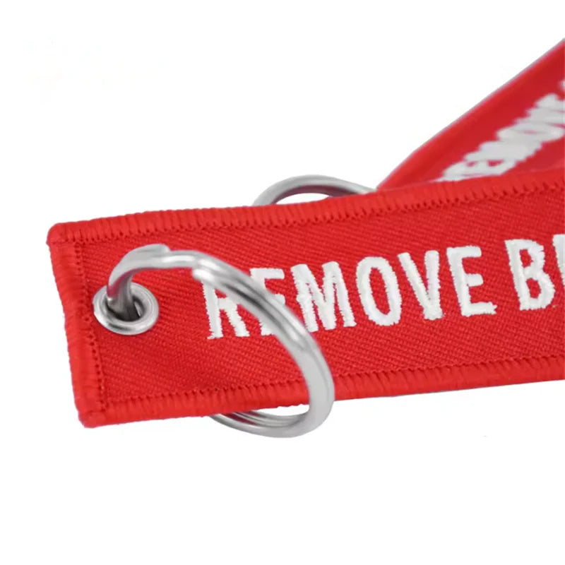 Embroidered Fabric Key Tags, 3-Pack