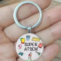 Teacher Appreciation Keychain in Silver Zinc Alloy