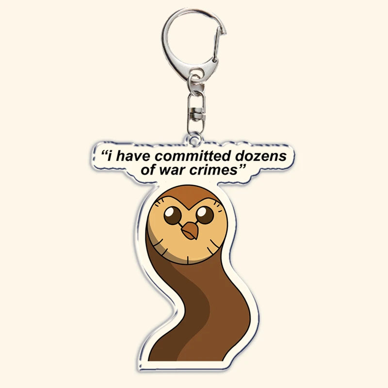 Printed Acrylic Character Keychain with Metal Clasp