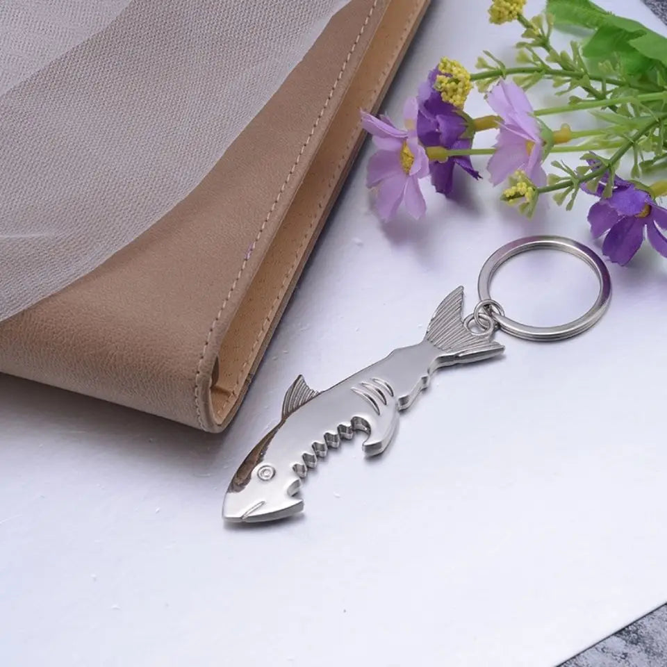Shark Keychain Bottle Opener Fish Beer Bottle Opener Keychain Charms For Bag Keys Car Keys Accessories Keyring Jewelry Gift