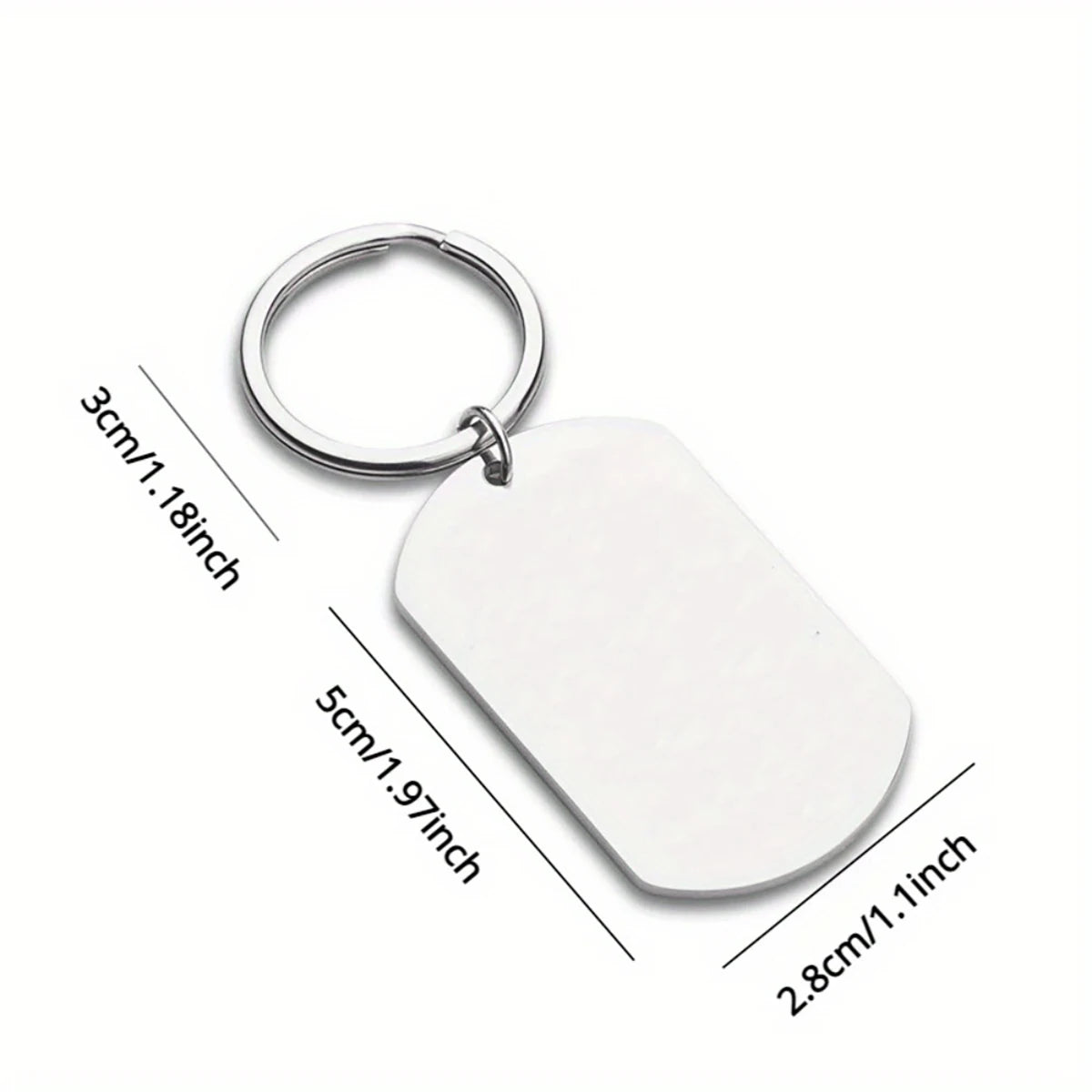 Engraved Penguin Stainless Steel Keychain