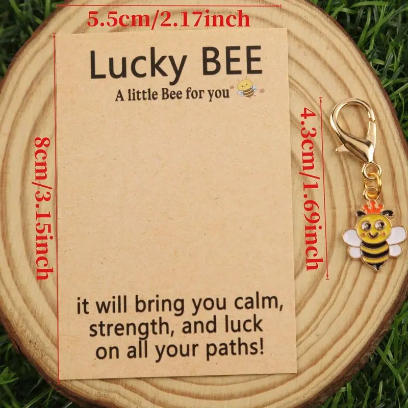Bee Keychain with Lobster Clasp