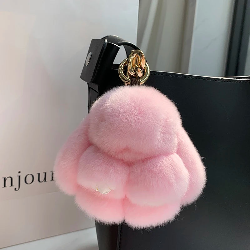 Rex Rabbit Fur Bunny Bag Charm