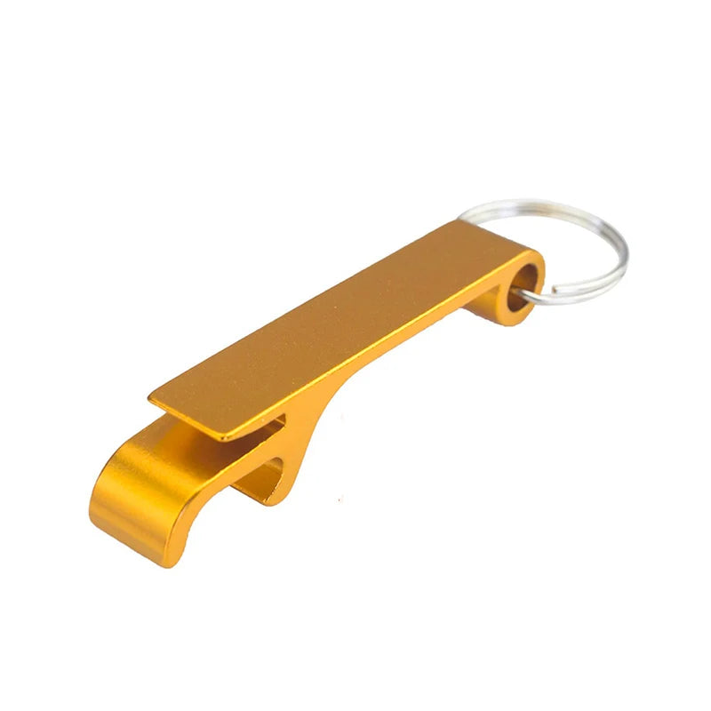 Aluminum Bottle Opener Keychain with Can Tab Hook