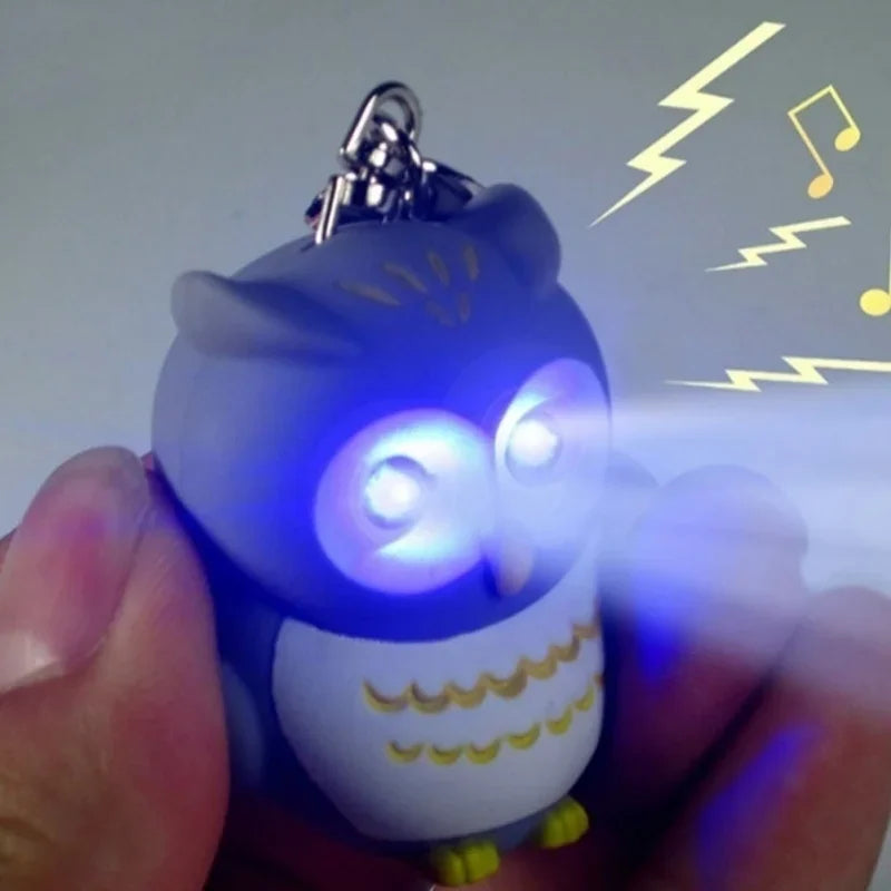 Owl Keychain Flashlight with LED Eyes