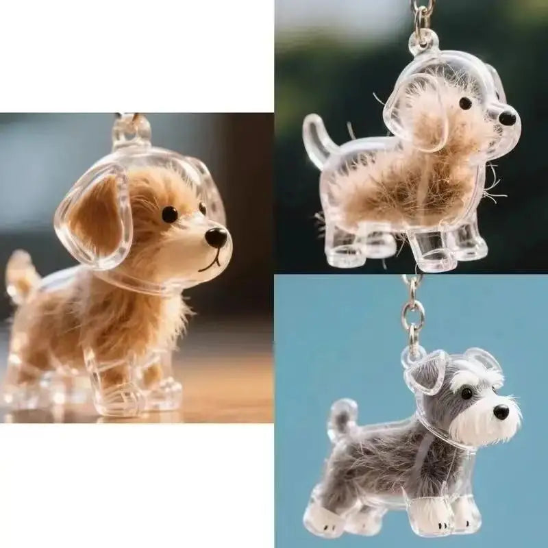 Pet Fur Keepsake Keychain with Carabiner Clasp
