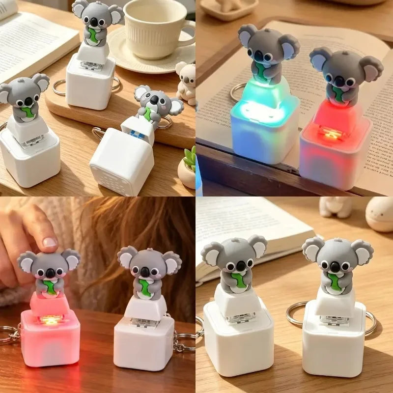 Rechargeable Koala Mechanical Switch Keychain