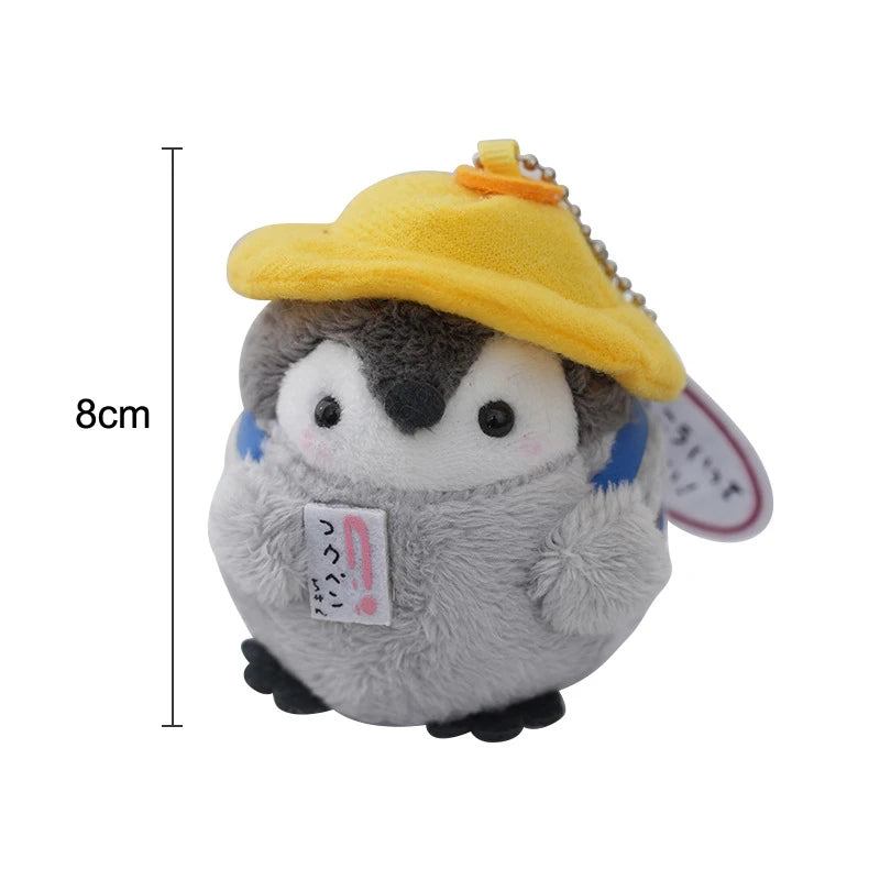 Plush Penguin Keychain Charm with Ball Chain