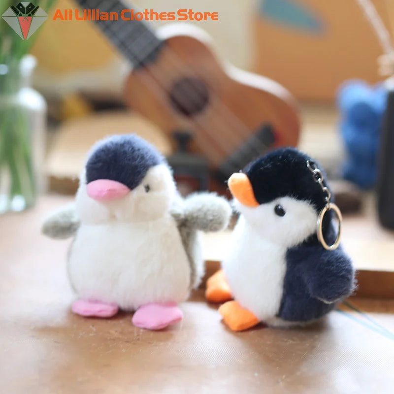 Plush Penguin Keychain with Split Ring
