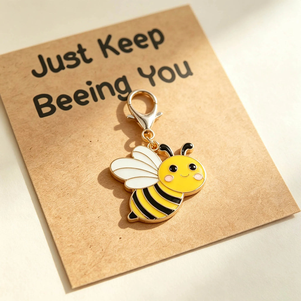 5 Cute Bee Keychains, Encouraging Gifts, Adorable Friendship Gifts, Positive Energy Encouragement Gifts, Ideal Gifts for Family Members
