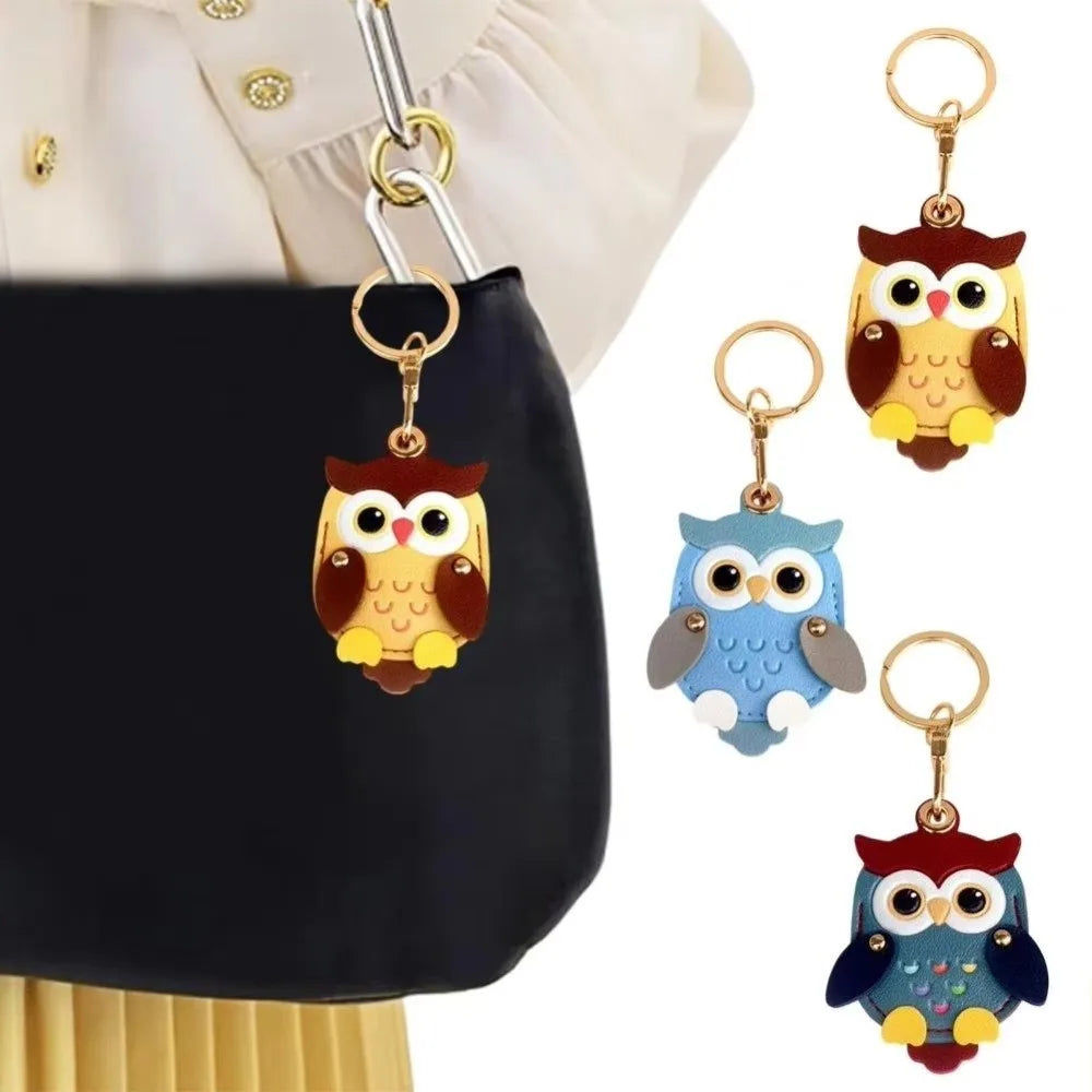 Owl Card Holder Keychain with Combination Buckle