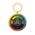 Rotatable Color Wheel Keychain Charm