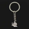 Snail Charm Keychain in Cast Zinc Alloy