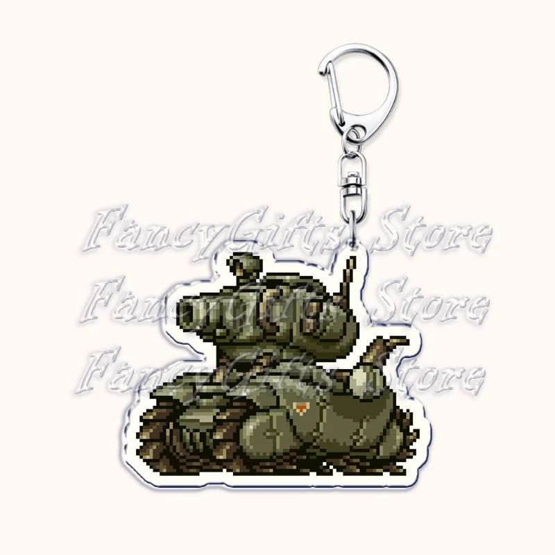 Metal Slug Acrylic Keychain with Lobster Clasp