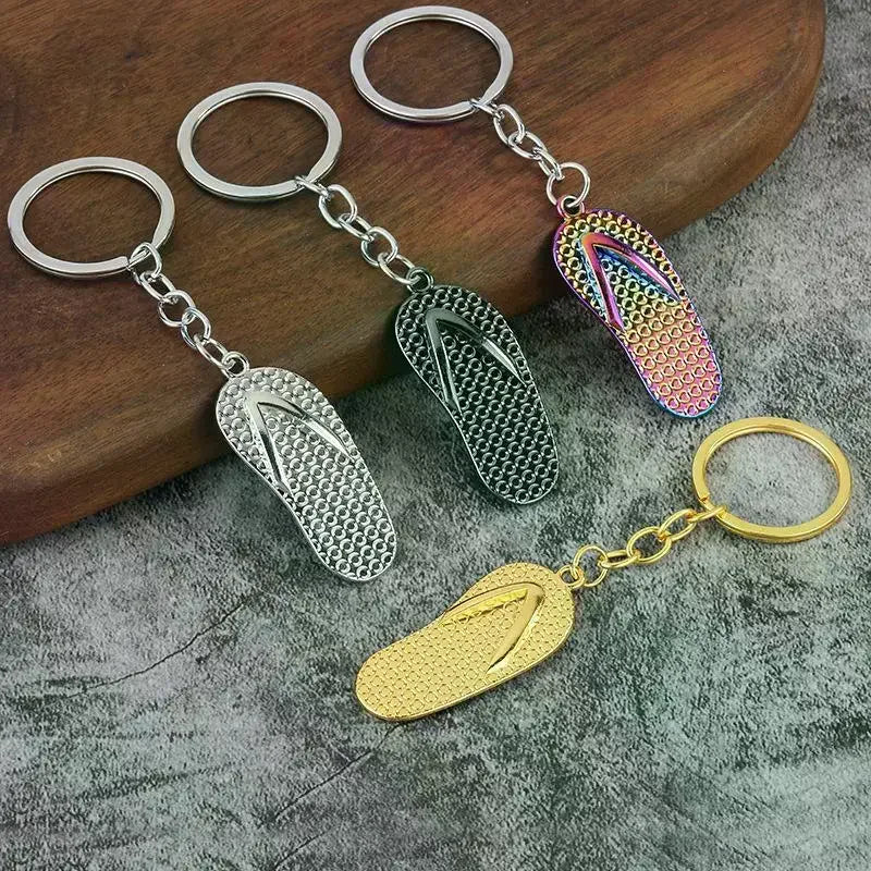 Miniature Slipper Charm Keychain in Zinc Alloy
