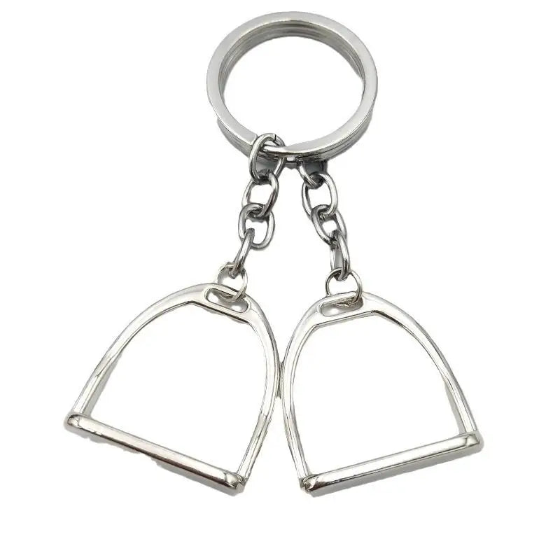 Equestrian Stirrup Keychain with Polished Finish