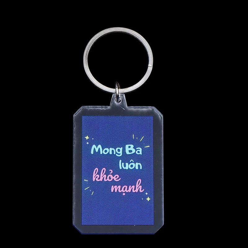 Slim Acrylic Cartoon Keychain Charm