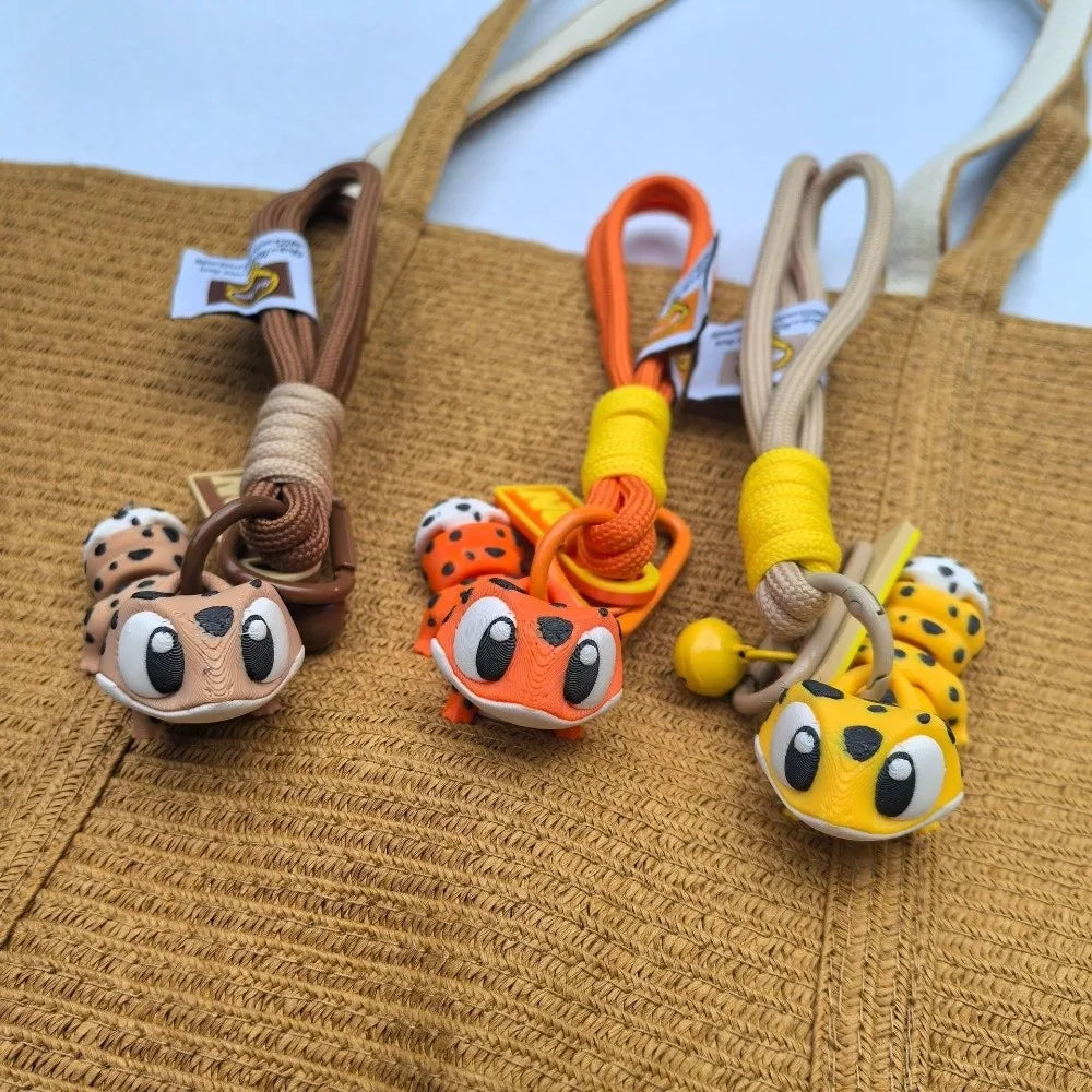 3D Printed Big-Eyed Leopard Gecko Keychain