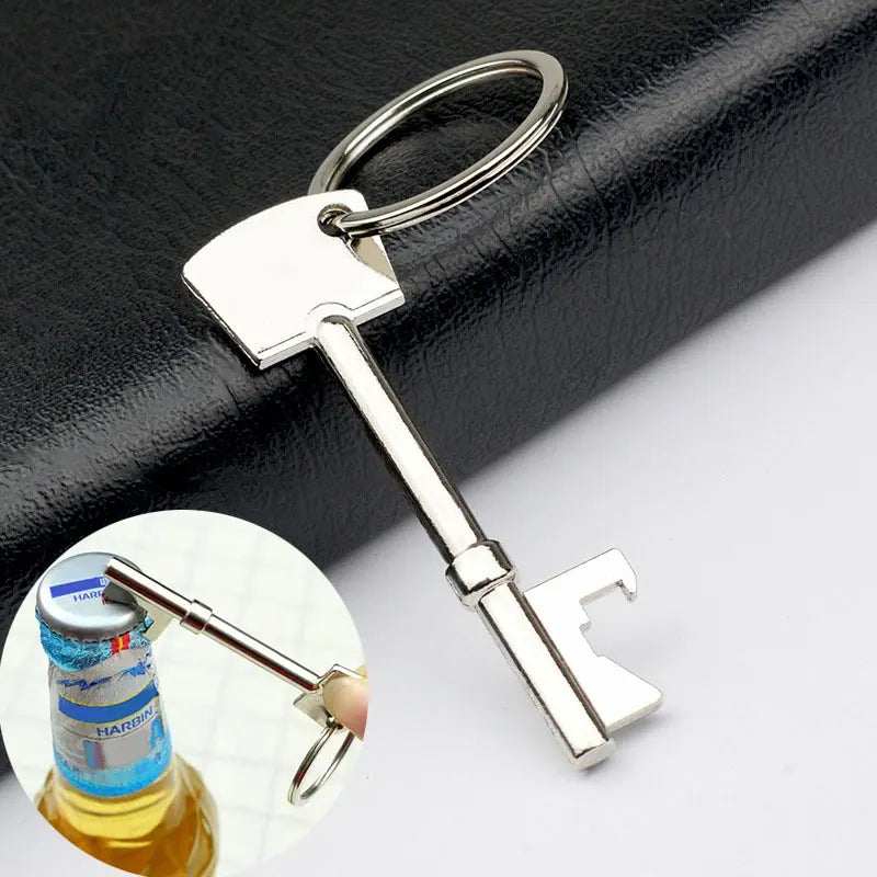 Key-Shaped Bottle Opener Keychain