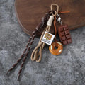 Braided Cord Bag Charm with Carabiner Clip