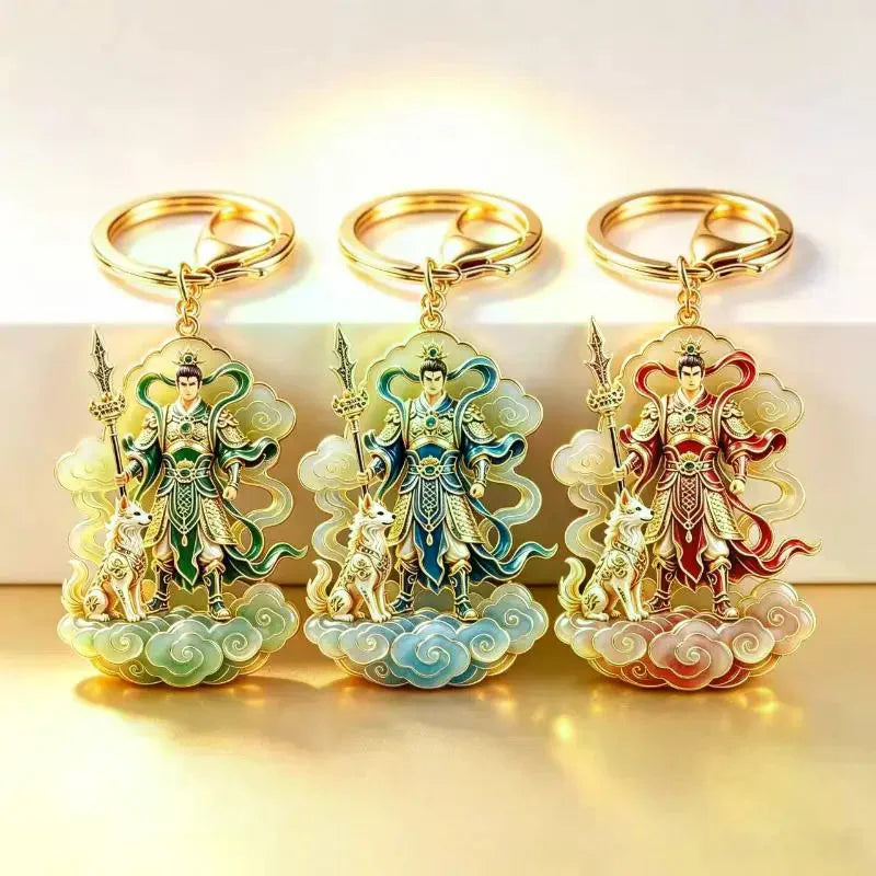Enamel Blessing Keychain Luxury High End Metal Pendant Premium Bag Charm for Office Lady Bag Decoration