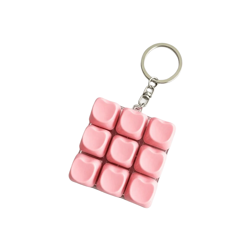 Nine-Button Grid Fidget Keychain