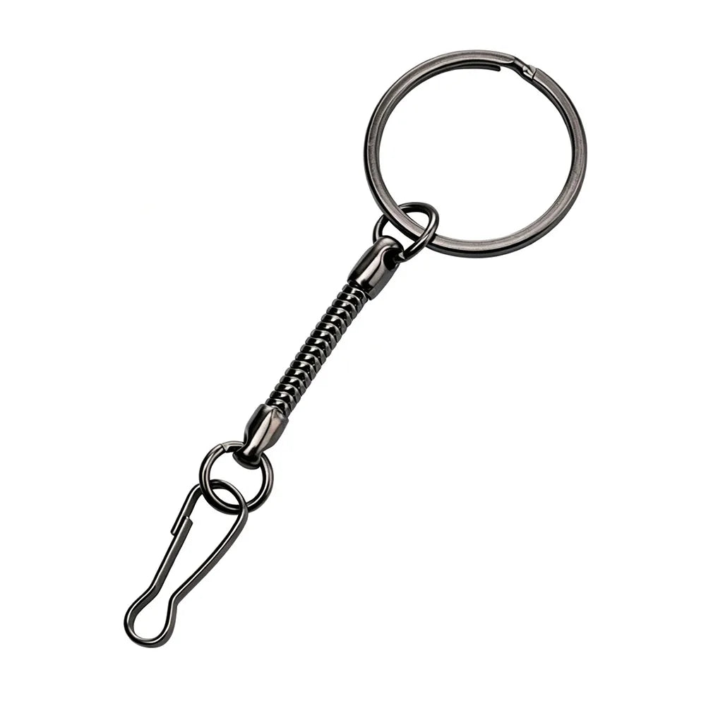 Snake-Chain Key Ring, Spring Snap Hook, Snake-Bone Anti-Loss Lanyard, Metal Key Chain, USB Drive Lanyard, hardware Accessories F