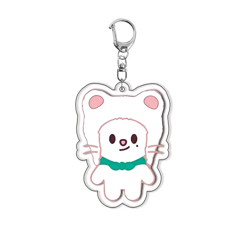 Acrylic Keychain Cute Animals Hanging Pendant Backpack Charm Ornament Decorative Accessories Merchandise Fans Collection Goods