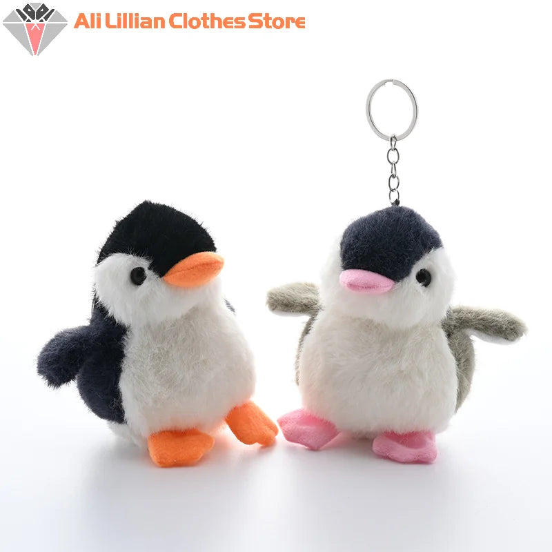 Plush Penguin Keychain with Split Ring
