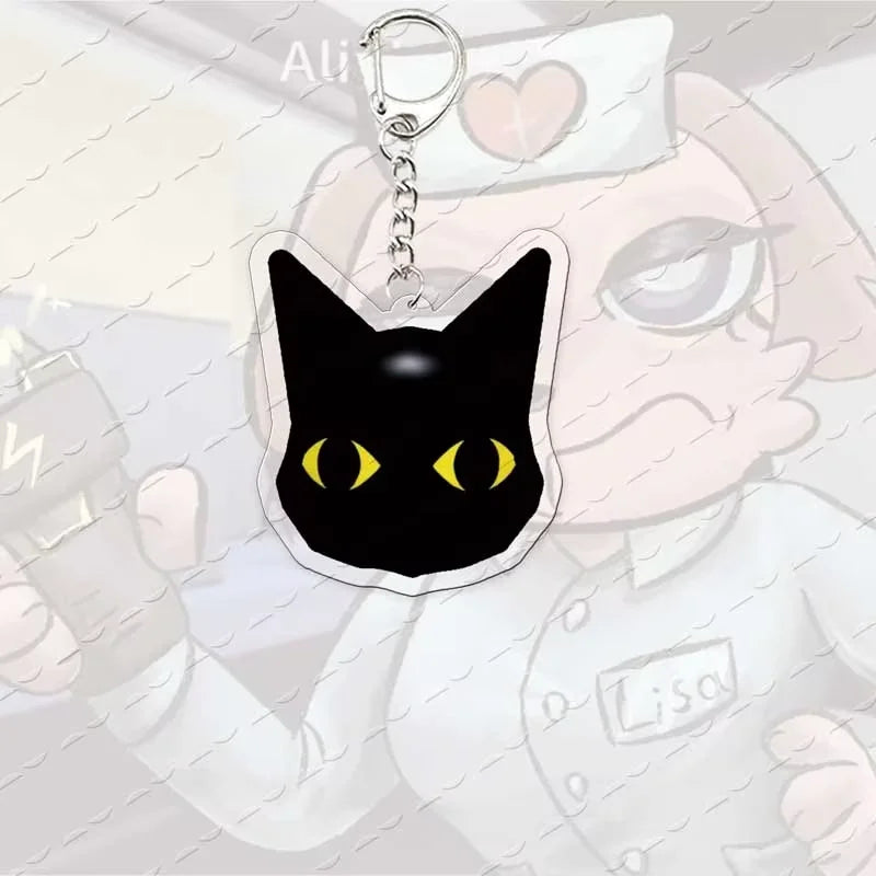 Animal-Themed Acrylic Keychain with Metal Hardware