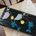 Y2K Dolphin Keychain Retro Alloy Adorable Creative Charm for Purse Backpack Holiday Party Small Gift Accessory