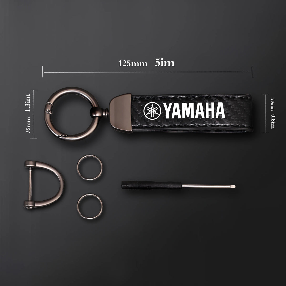 Smooth Alloy Motorcycle Keychain