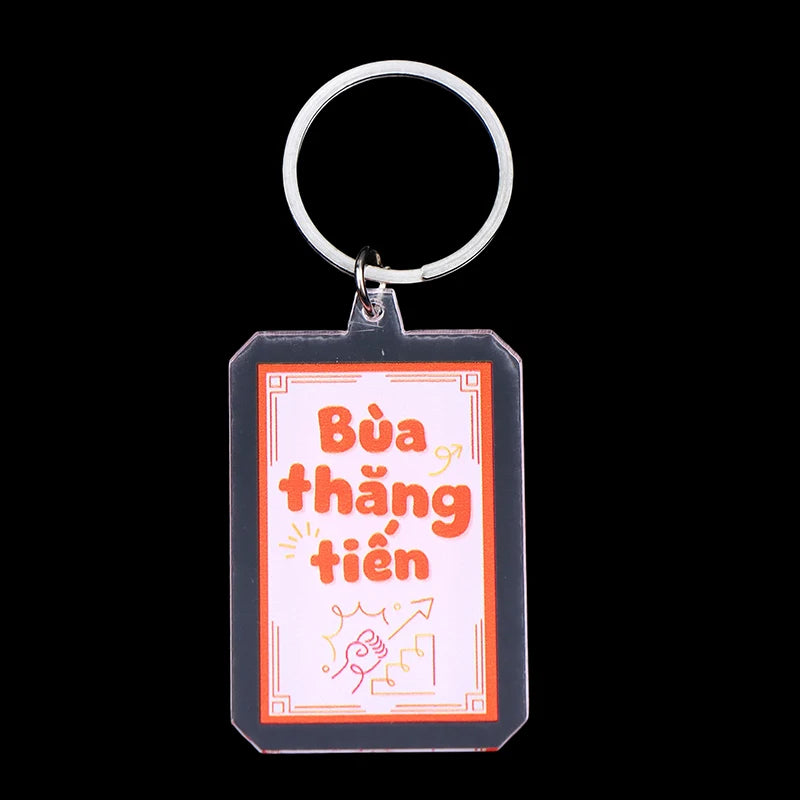 Slim Acrylic Cartoon Keychain Charm