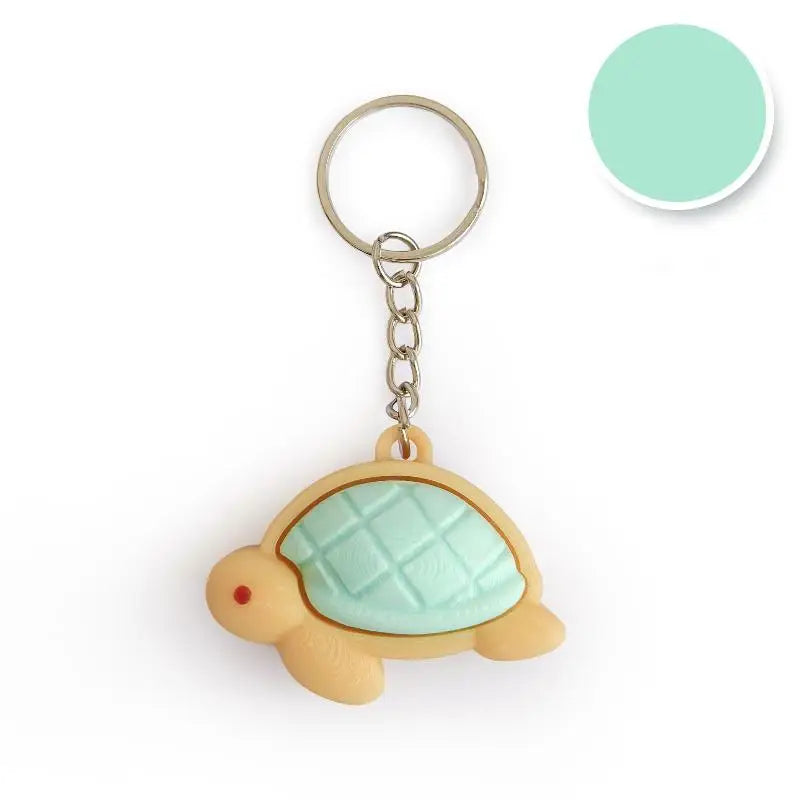 Turtle Clicker Keychain Cute 3D Printed Mini Animal Fidget Pendant Portable for Key Organizer Travel Use
