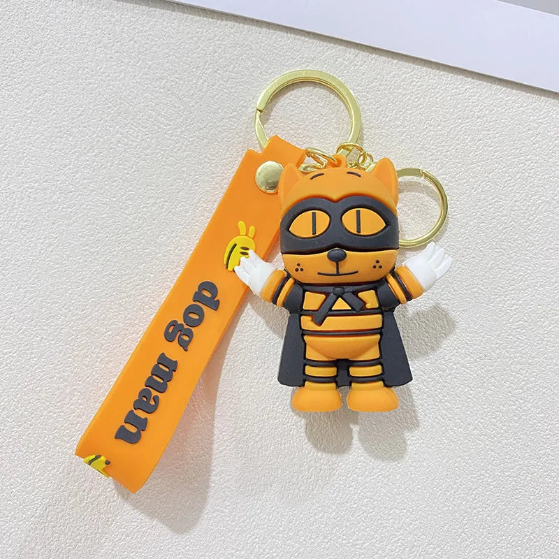 Anime Cat Character Keychain with Zinc Alloy Clasp