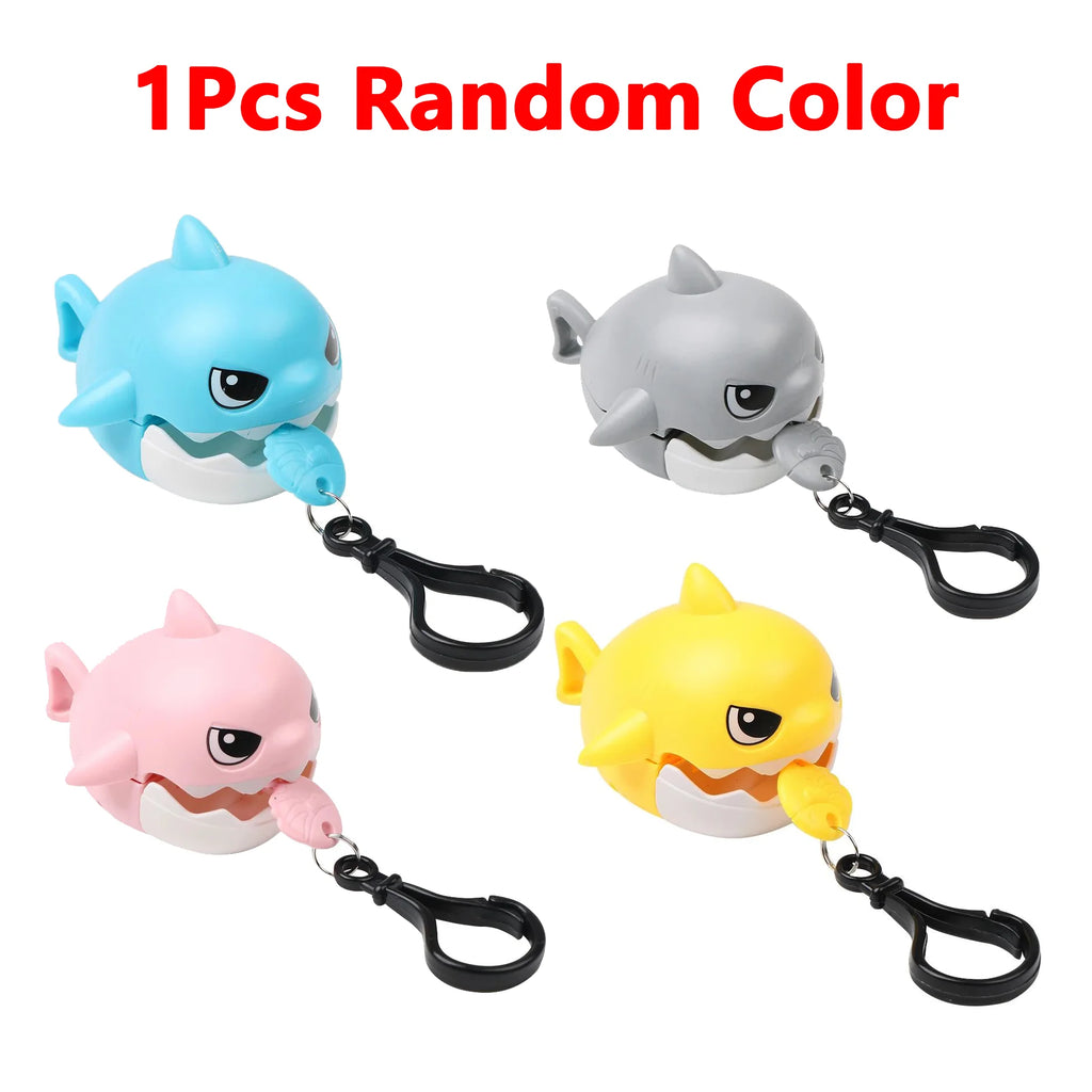 Cartoon Shark Pull-Line Keychain