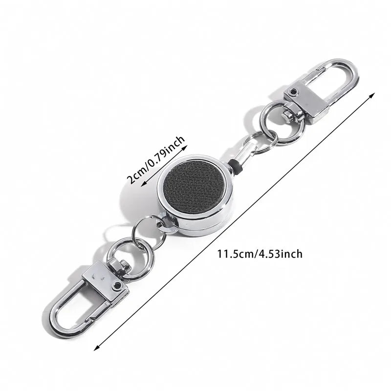 Retractable Aluminium ID Badge and Key Reel