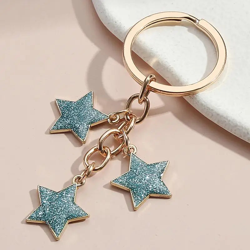 Star Enamel Keychain Lovely Handmade Multicolor DIY Decor Lightweight Souvenir Gift for Women Men Anniversary