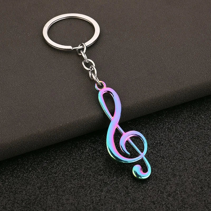 Treble Clef Metal Keychain