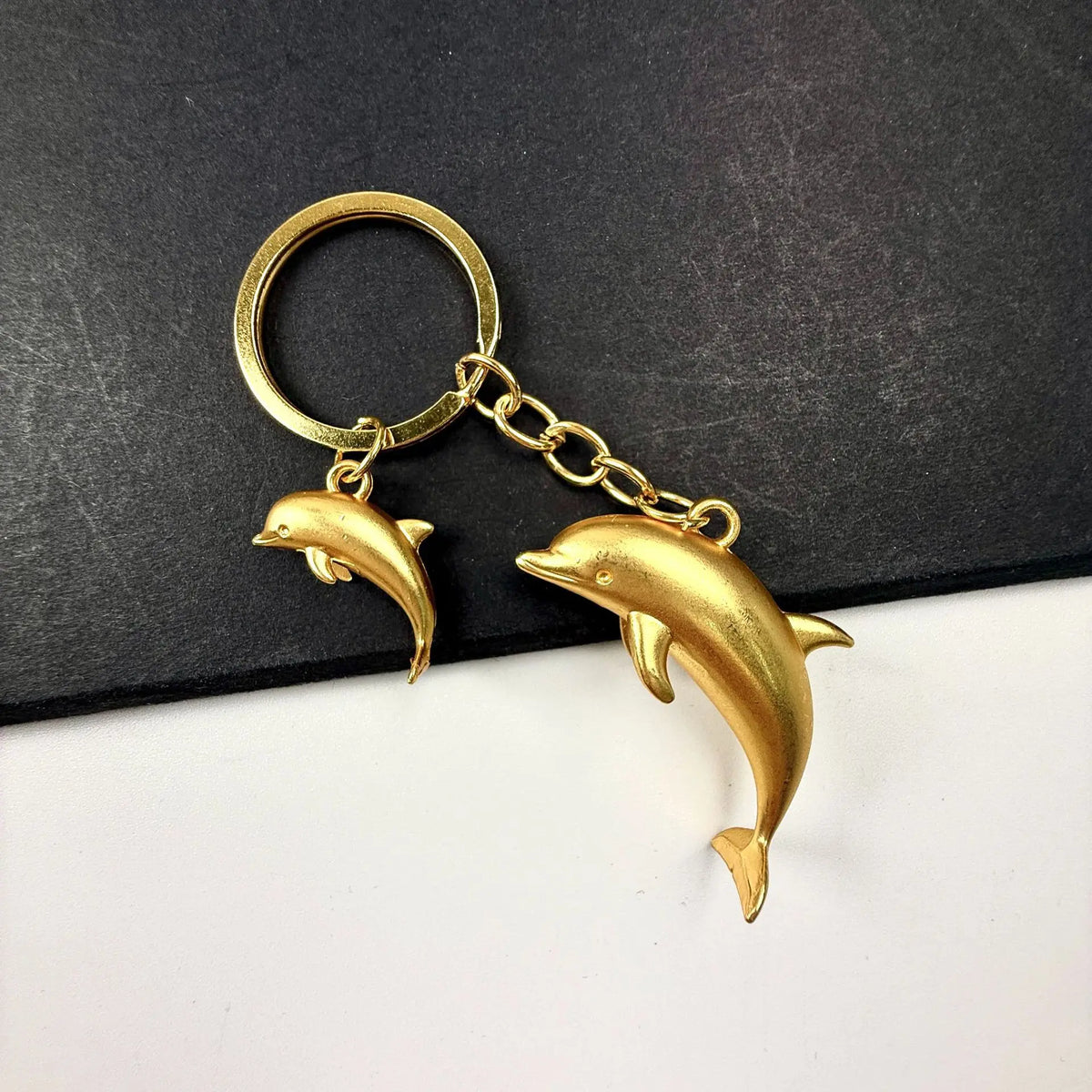 3D Dolphin Keychain in Zinc Alloy