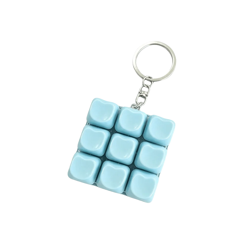 Nine-Button Grid Fidget Keychain