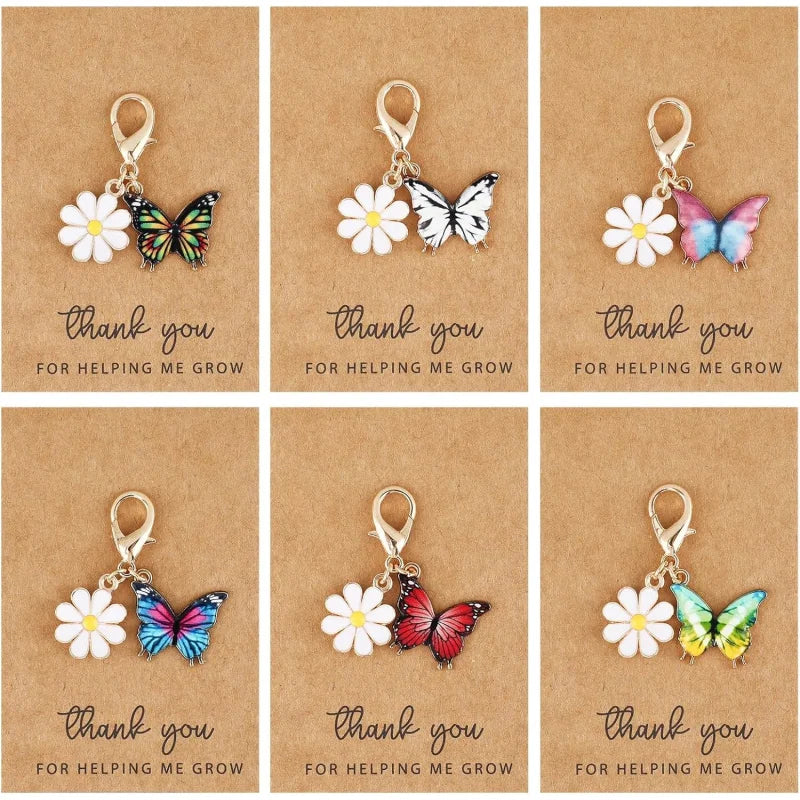 Cat Emotional Support Keychains with Cards, 5-Pack
