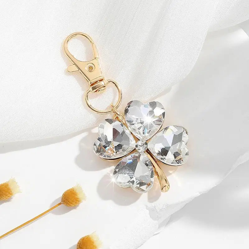 Four-Leaf Clover Key and Bag Charm