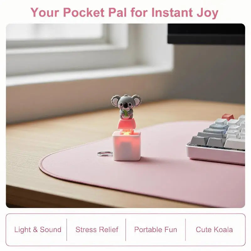 Rechargeable Mechanical Switch Keychain with LED and Sound