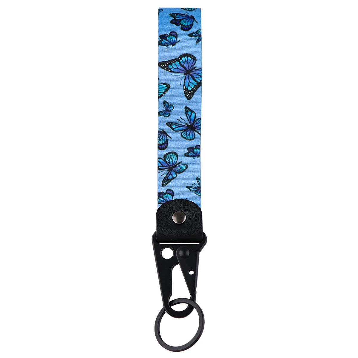 Butterfly Print Wrist Lanyard Keychain